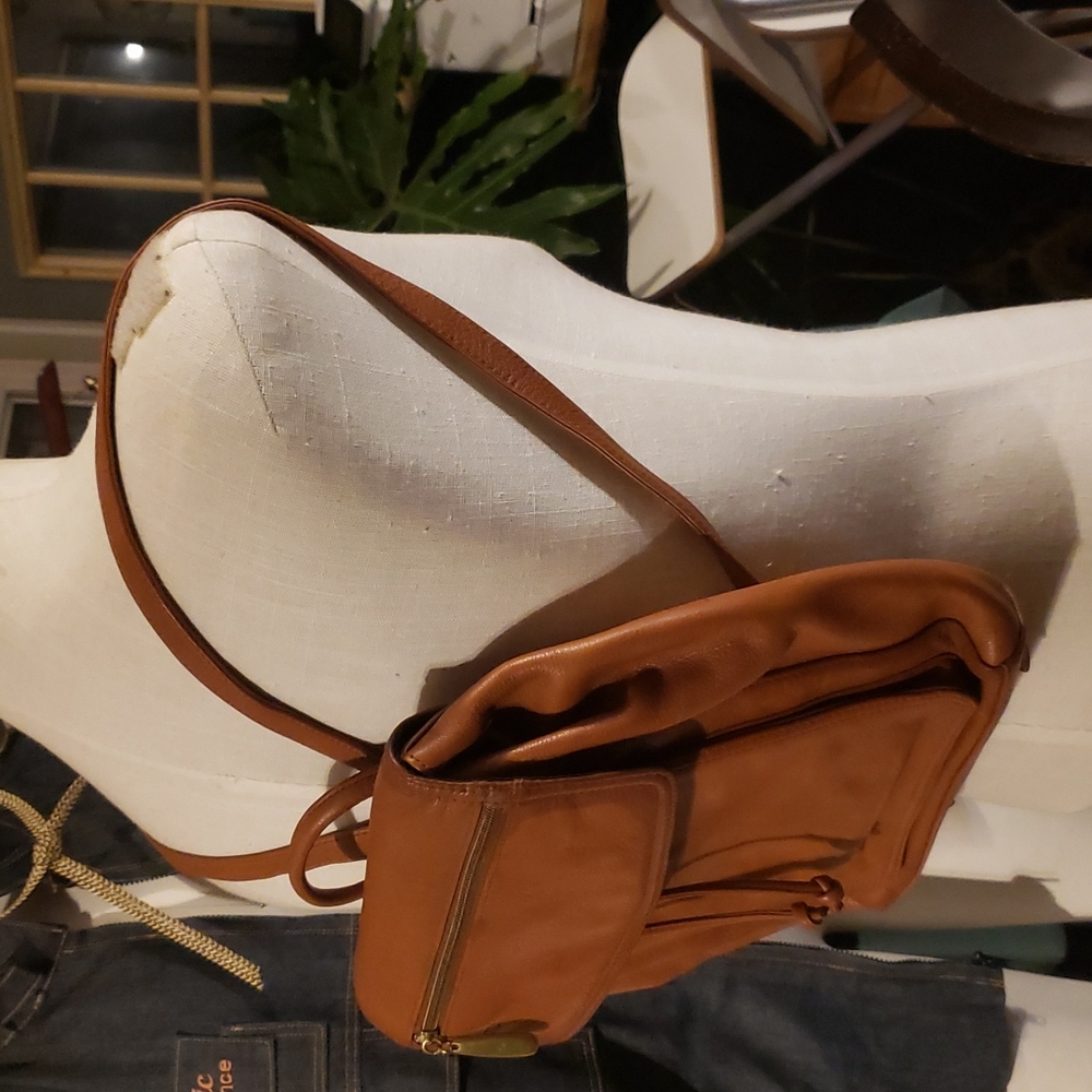 Brown Leather Backpack - image 2